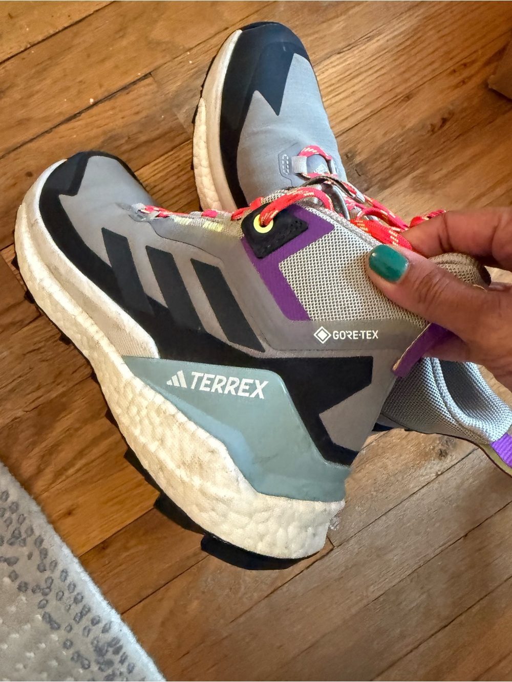 Adidas Terrex Women’s Grey Gore-Tex Trail Running Shoes 8